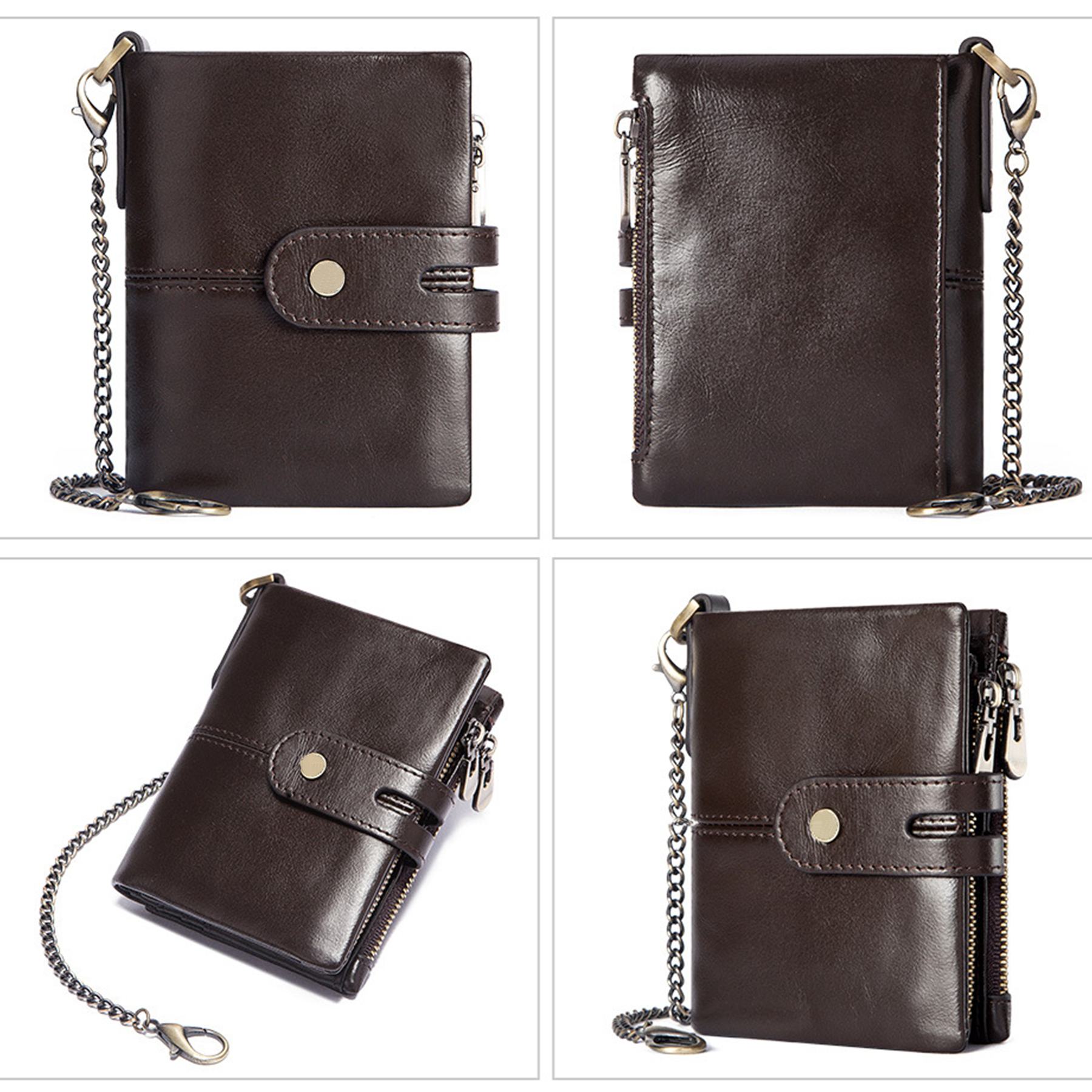 Anti Theft Genuine Leather Mens Wallet 3