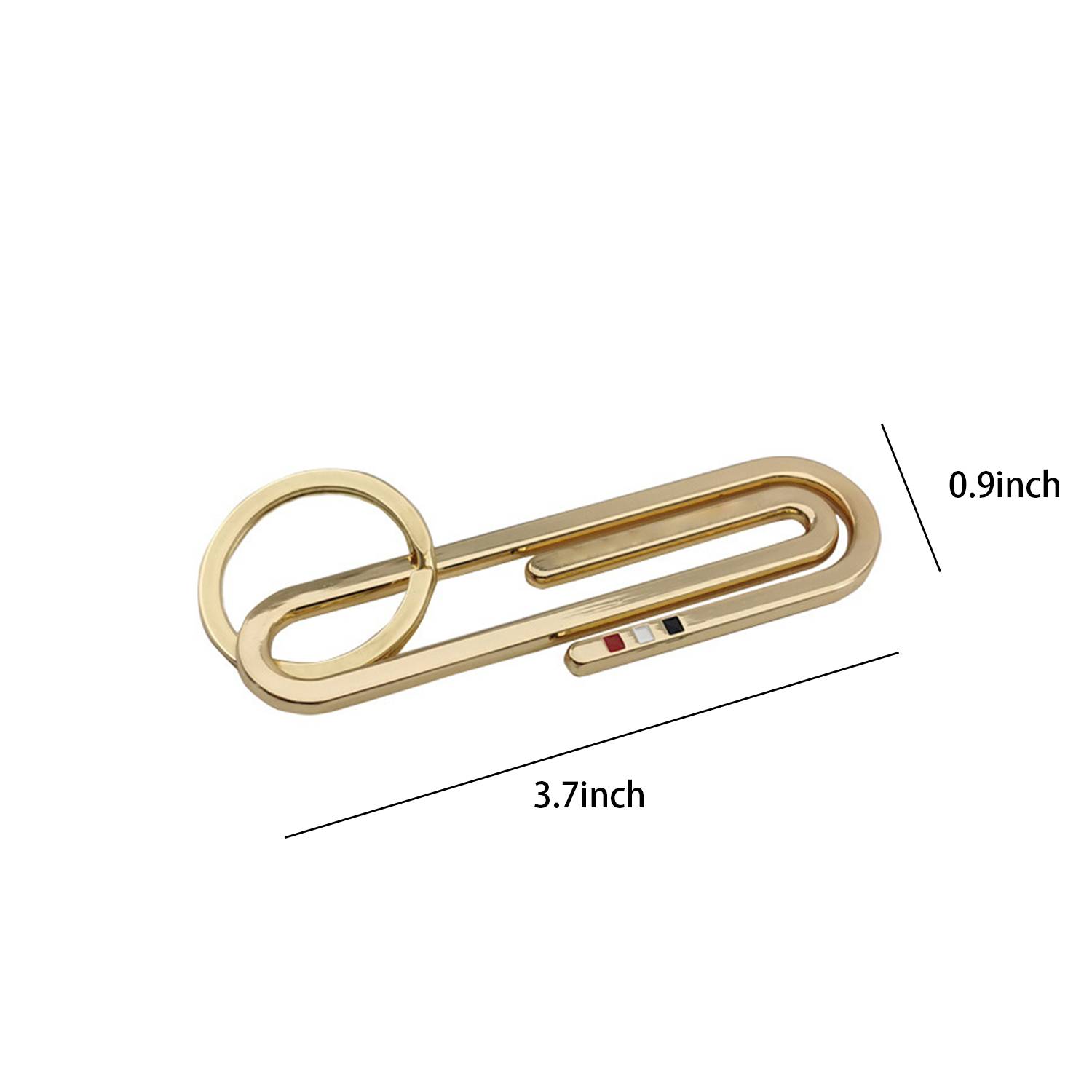 Zinc Alloy Paperclip Keychain 2