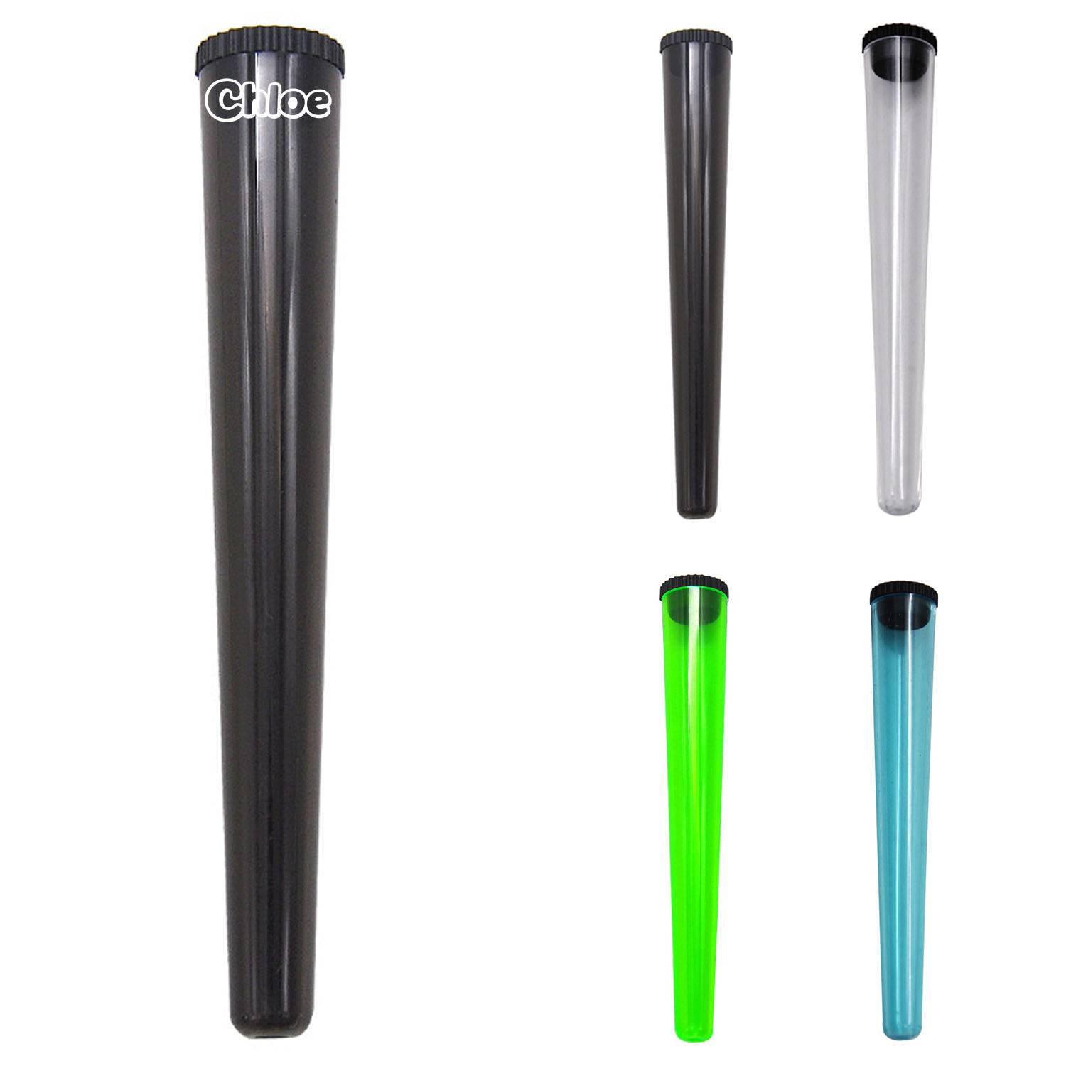 Plastic Tapered Clear storage pill Tube 7