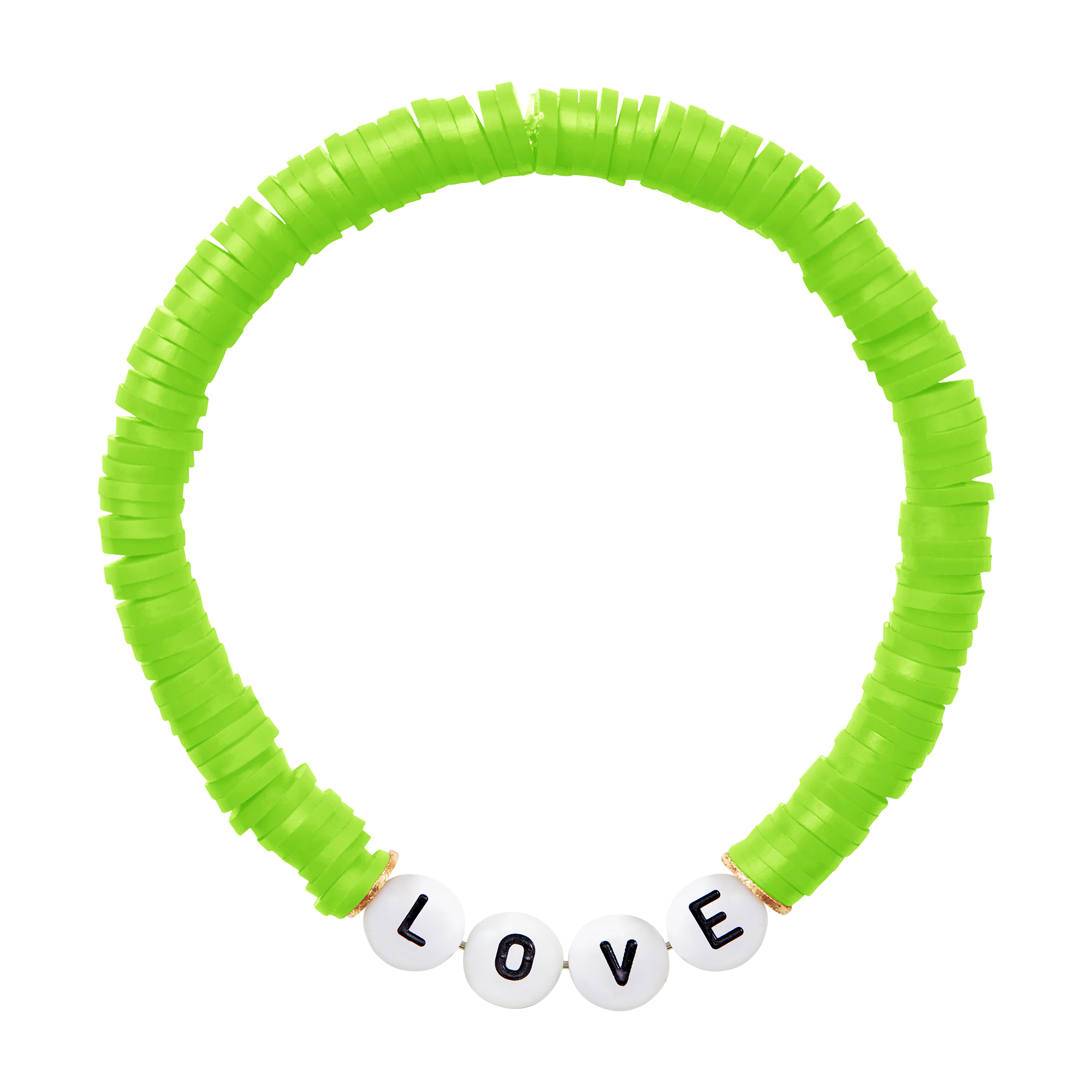Handmade Bohemian Stackable Letter Beaded Soft Clay Bracelet 9