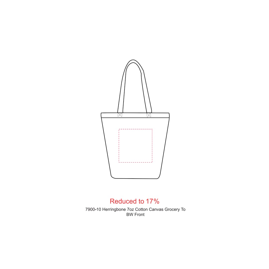 Herringbone 7oz Cotton Canvas Grocery Tote 33