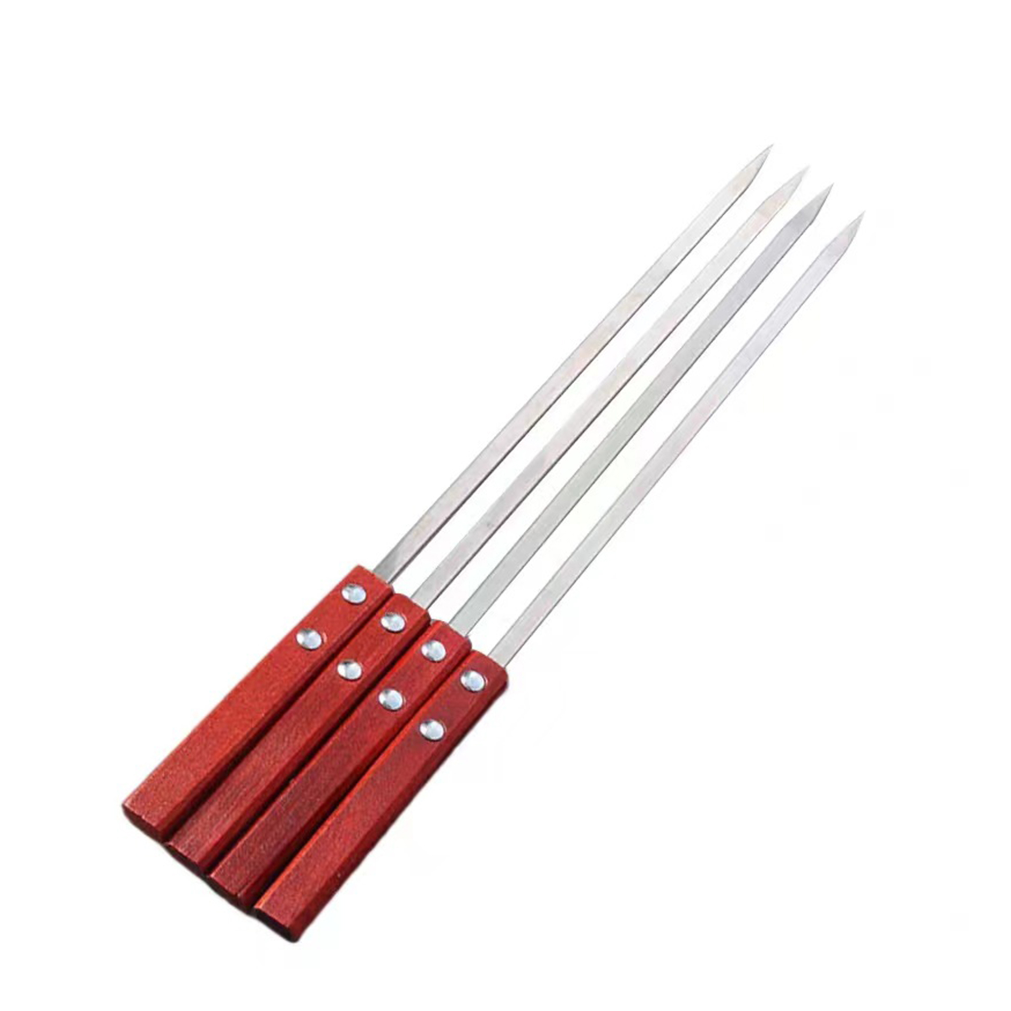 Stainless Steel Barbecue Skewer With Wooden Handle 13.8" 4