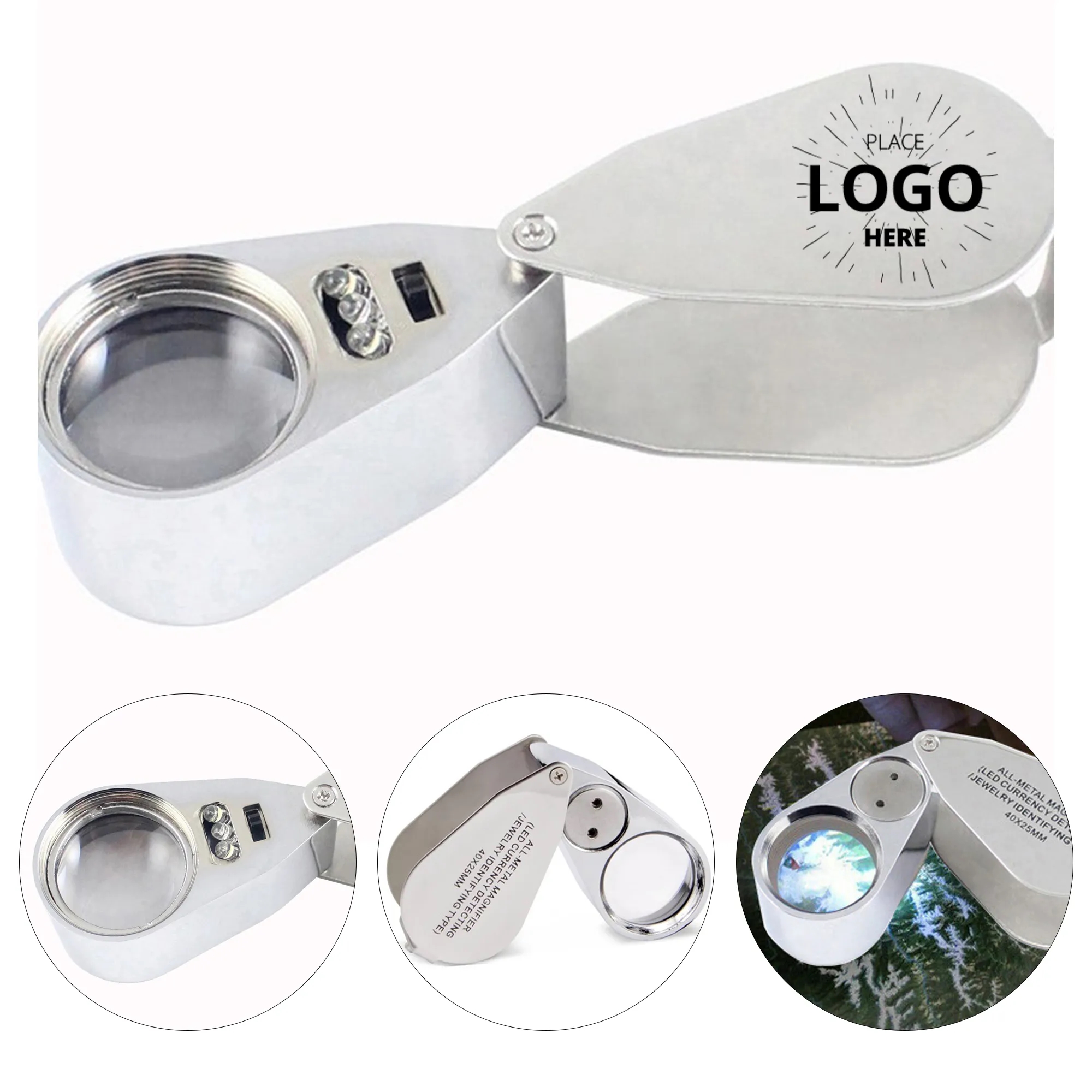LED Light Metal Folding Magnifier 2