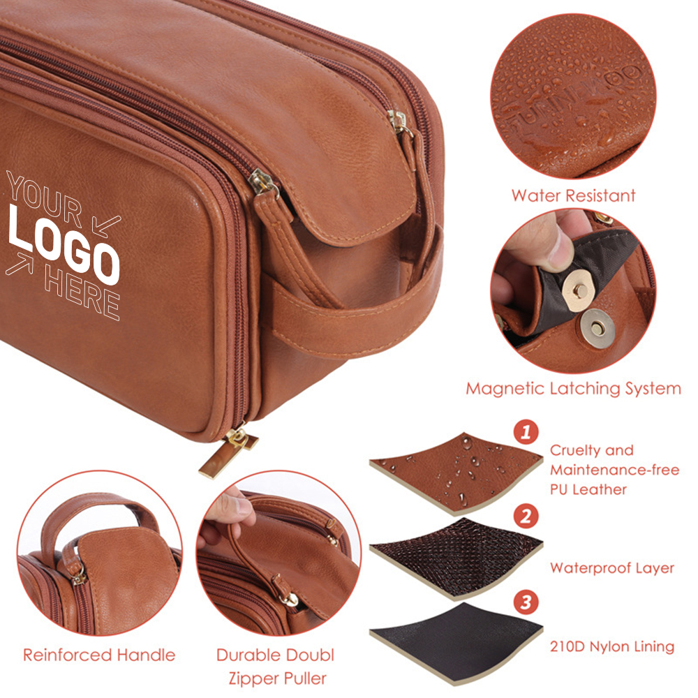 Leather Large Shaving Dopp Bag 7