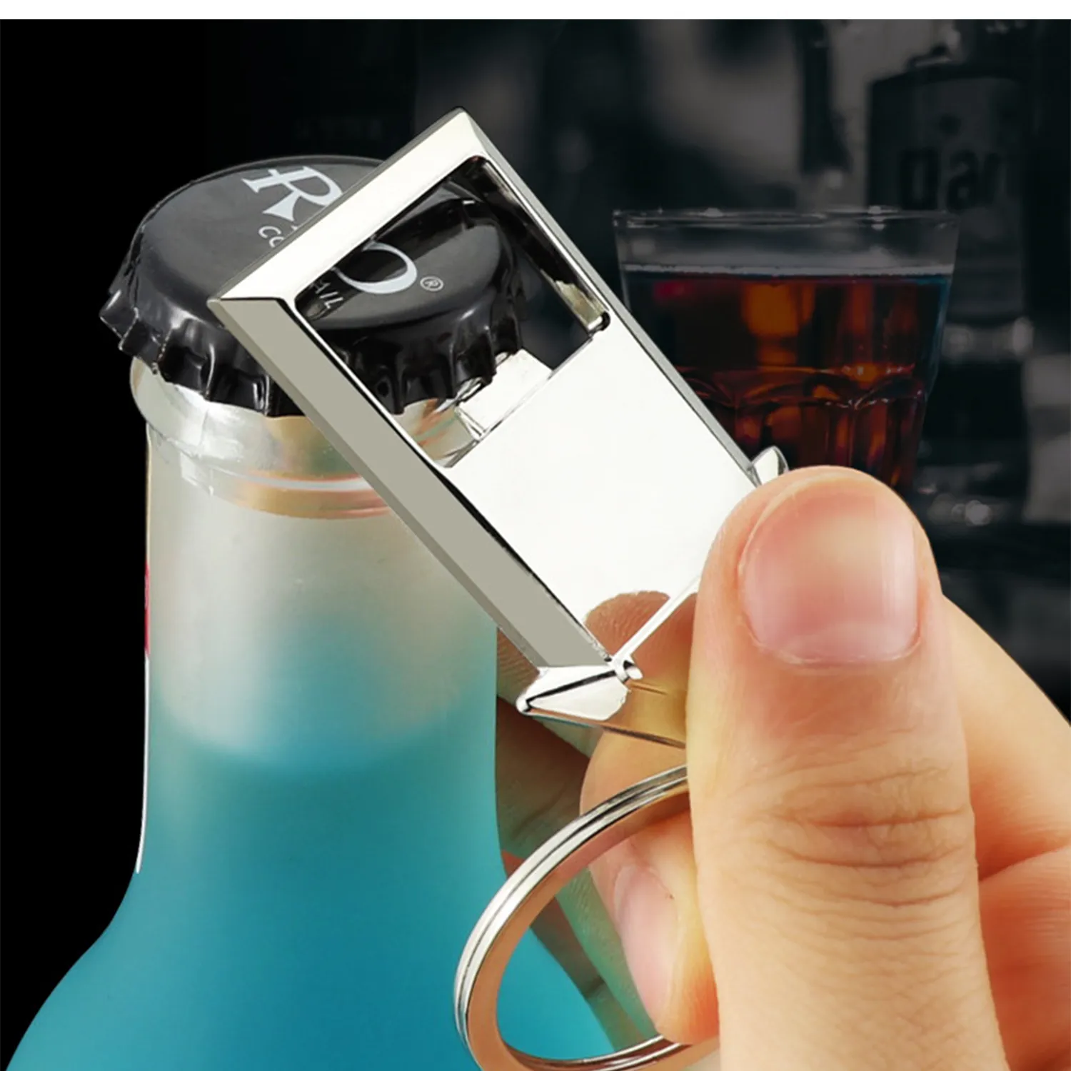Metal House Keychain with Bottle Opener 3