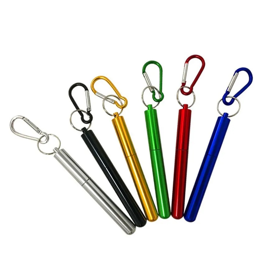 Travel Portable Foldable Telescopic Metal Straw 1