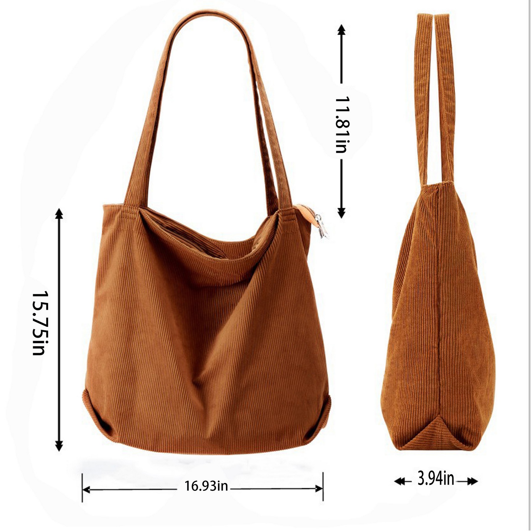 Corduroy Large Capacity Bag 2