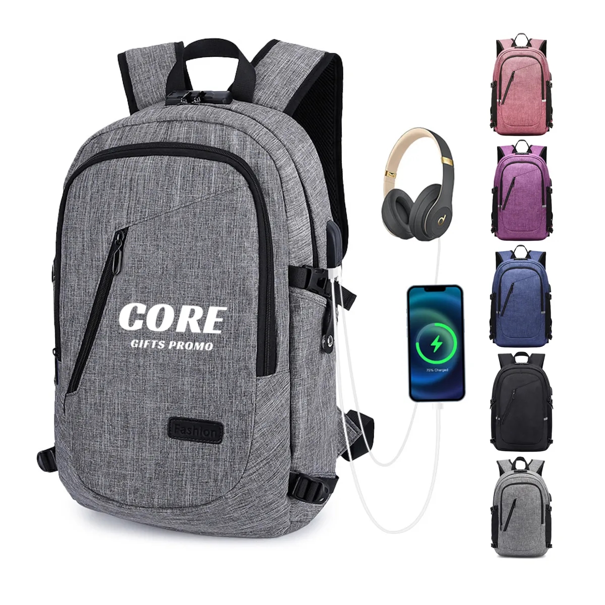 17 inch Anti Theft Laptop Backpack 4