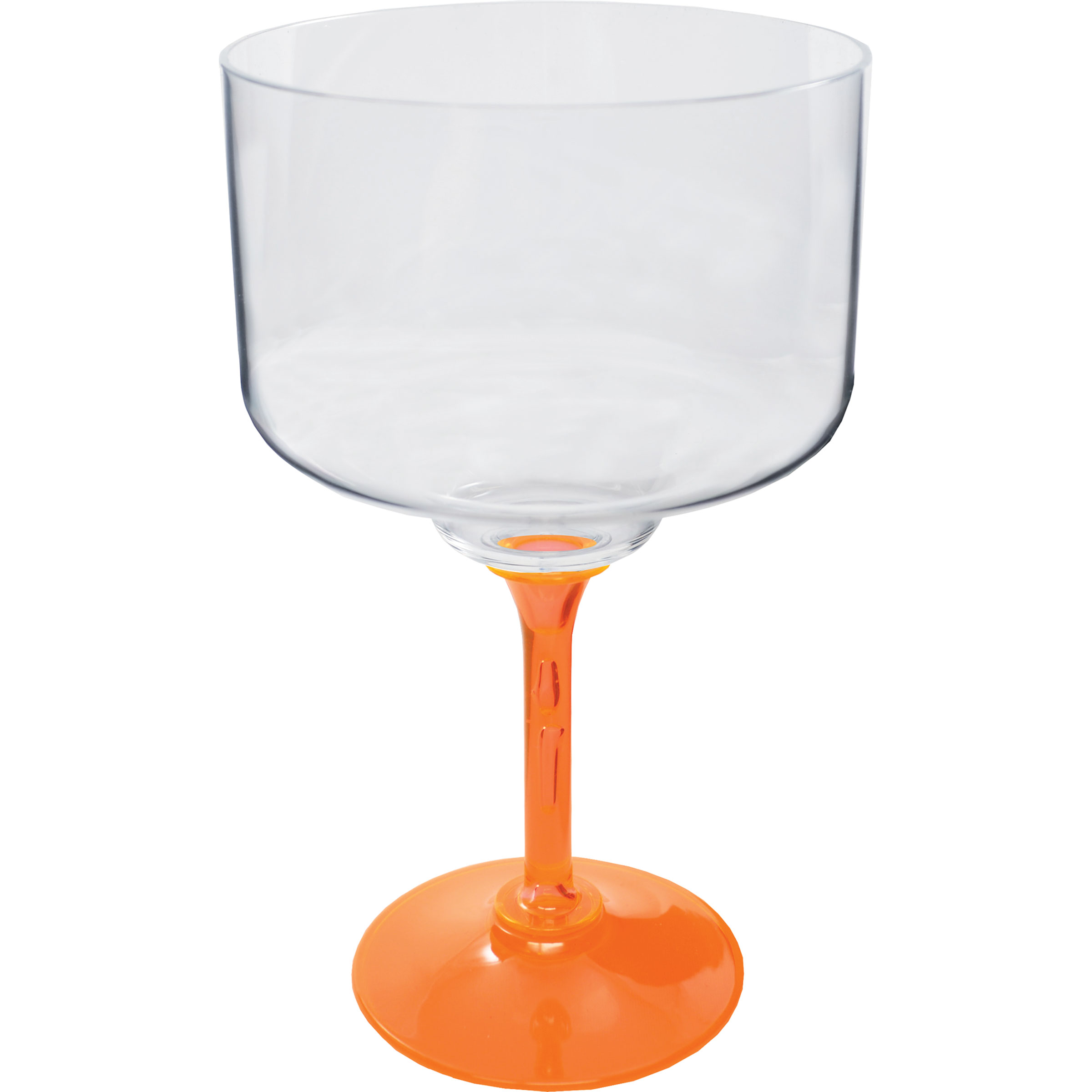 18oz Standard Stem Plastic Margarita Glass with Your Choice of Stem Color 6