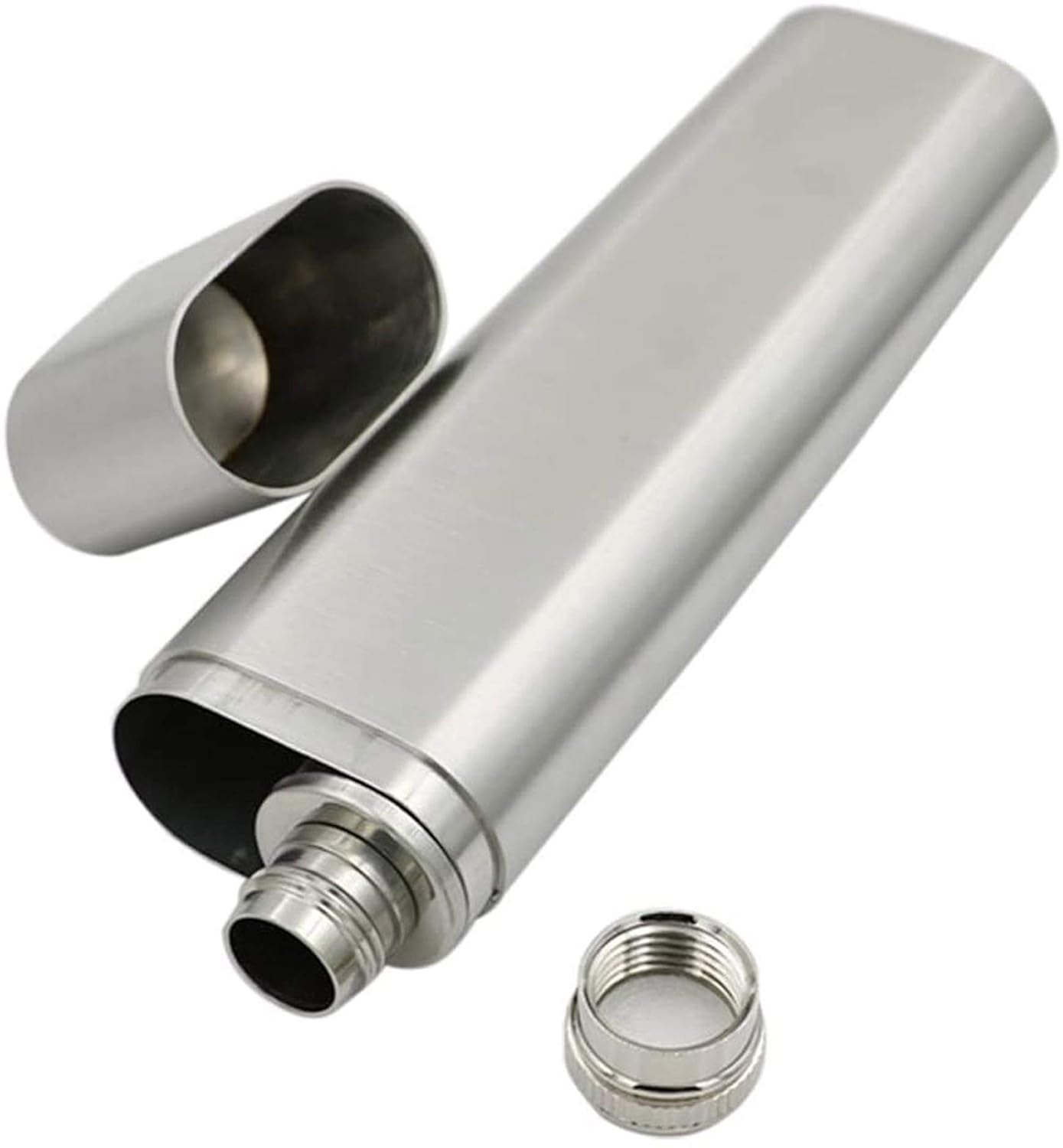 Stainless steel wine flask with cigar tube 5