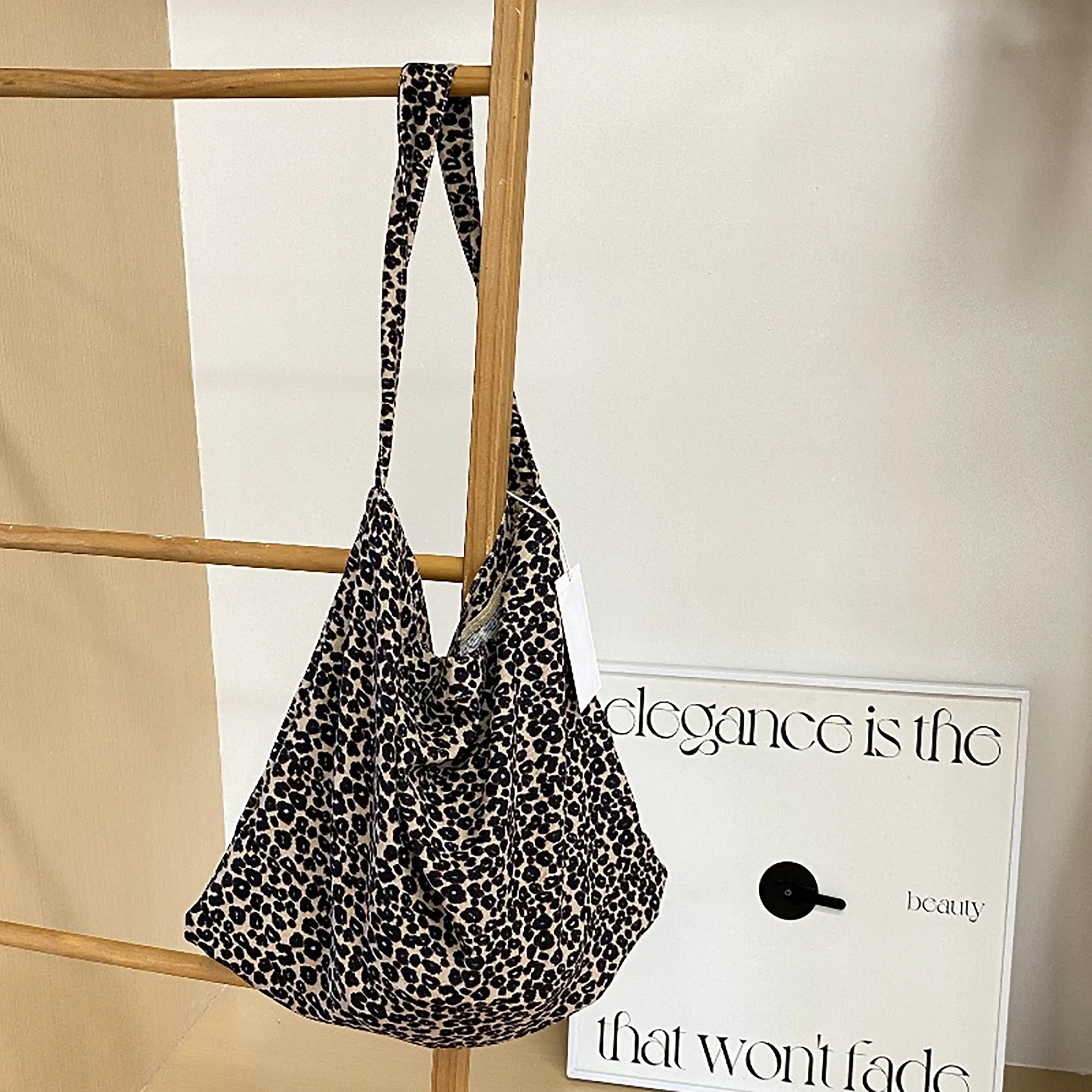 Leopard Print Canvas Tote Bag 17