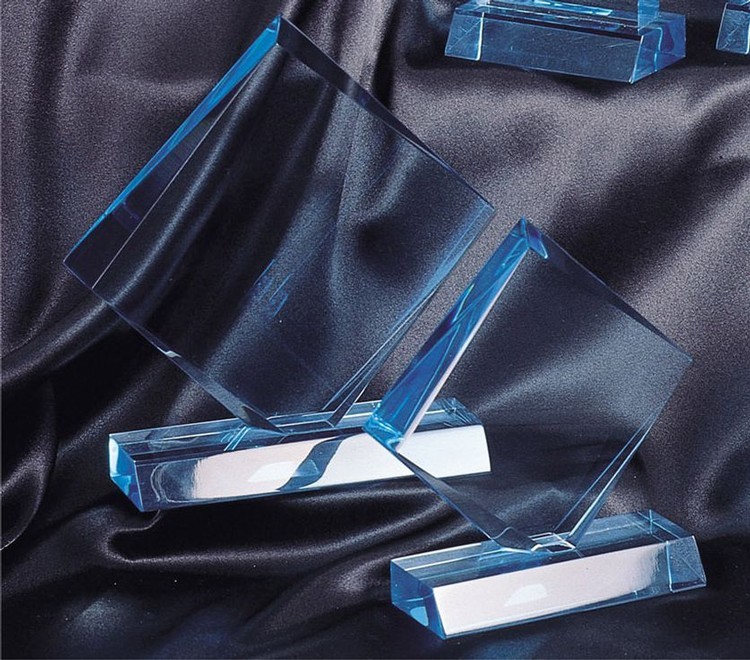 5 3/4" x 5 3/4" Diamond Sapphire Acrylic Award 2