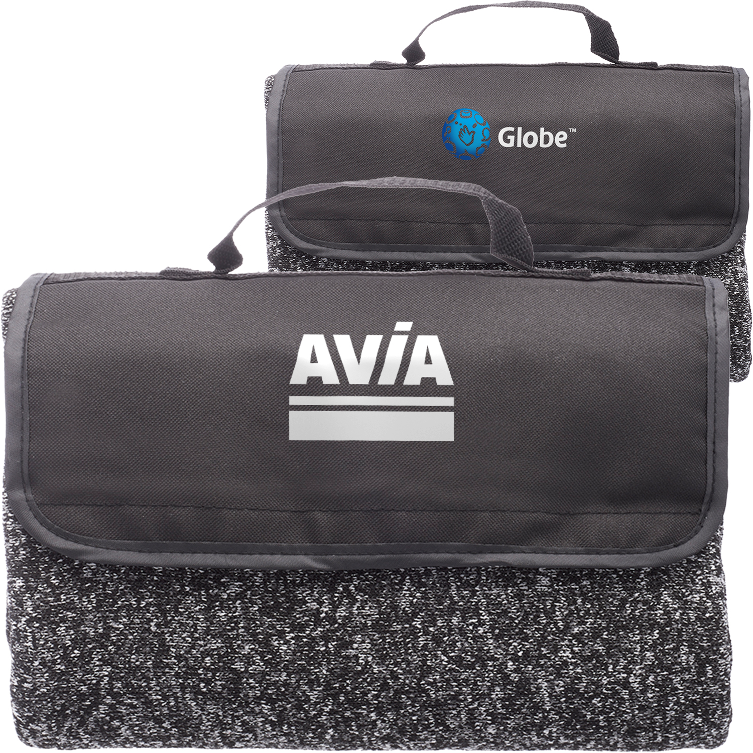 Fleece Blanket w/ Custom Logo & Carry Handle Picnic Blankets 5