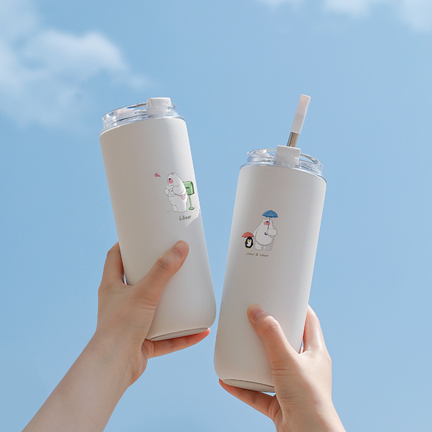 17Oz Insulated Travel Tumbler With Straw And Lids 3