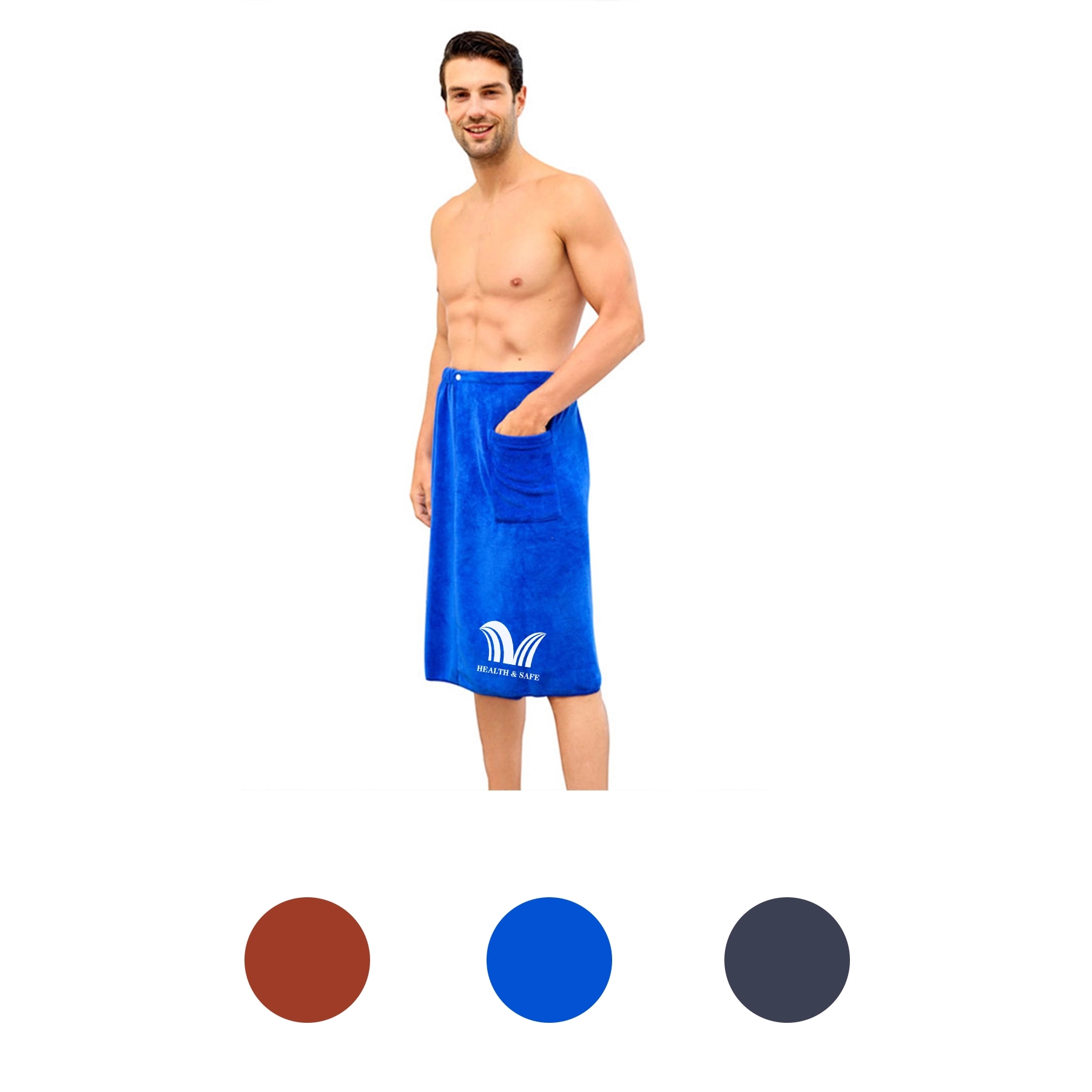 Men's Terry Shower Wrap Cotton Bath Towel 55" x 28" 2