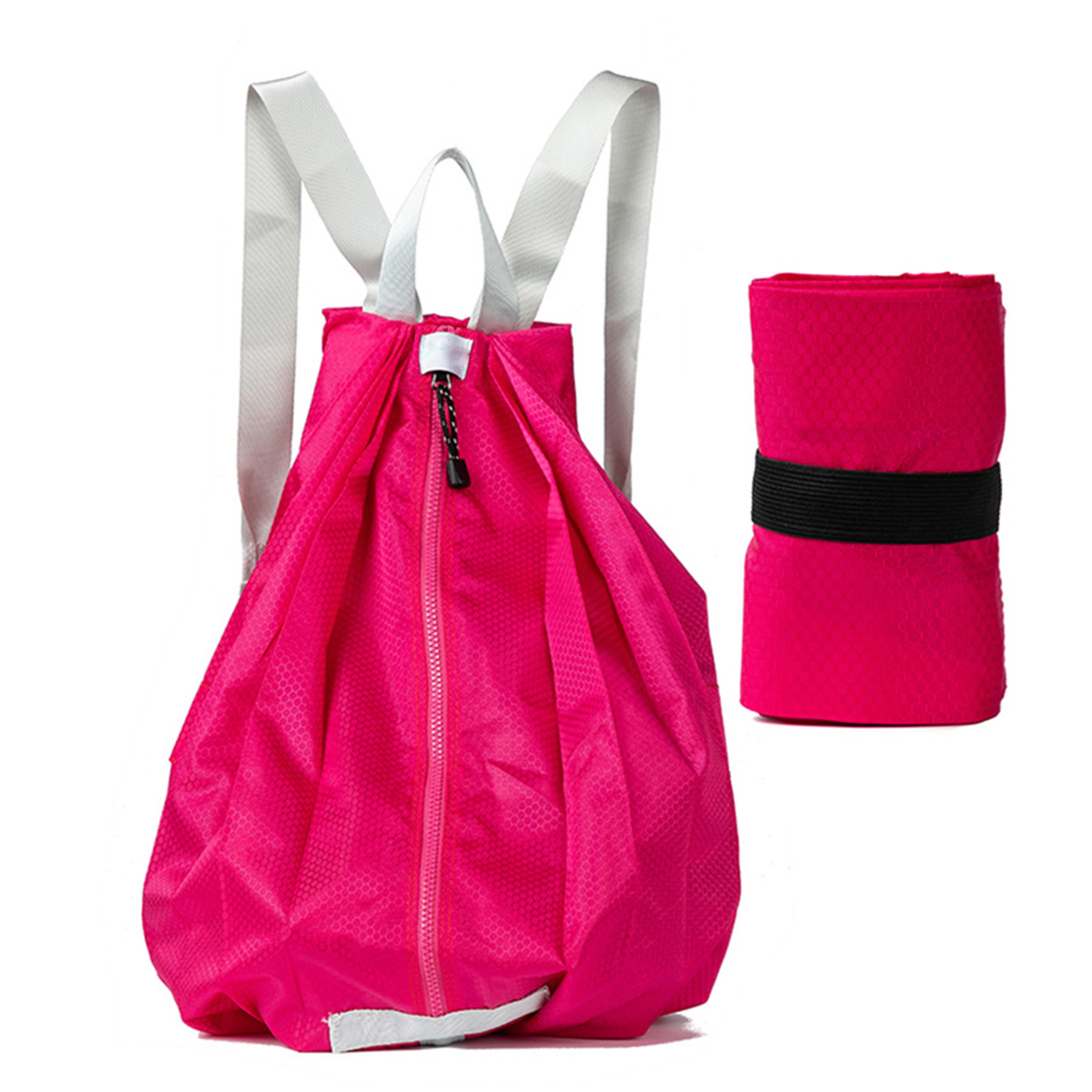 Nylon Outdoor Portable Waterproof Double Shoulder Drawstring Bag 1