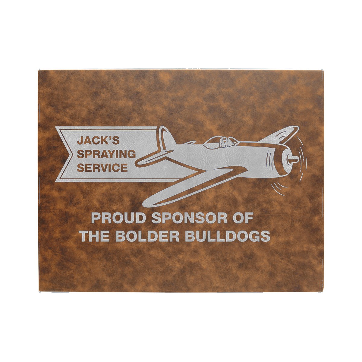 16" x 20" Rustic/Silver Leatherette Wall Decor