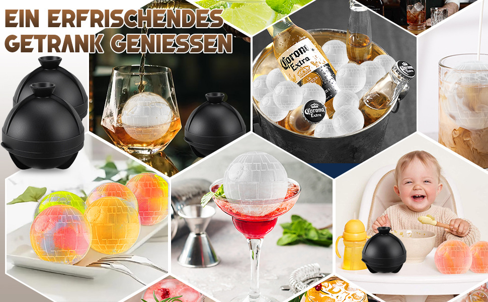 Silicone Single Sphere Whiskey Ice Mold with Cover 6