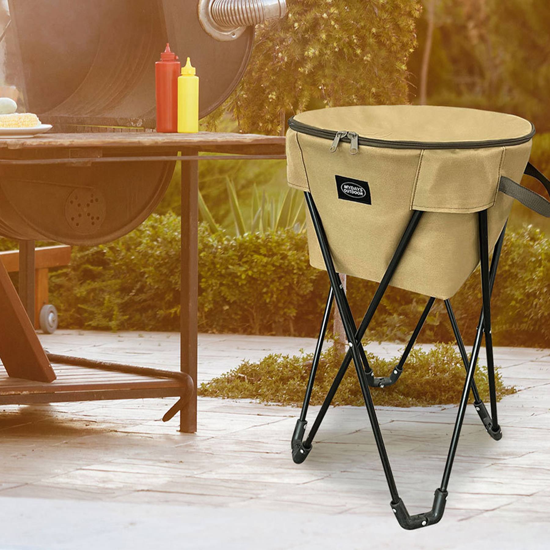Folding Portable Insulated Cooler Camping bag 5