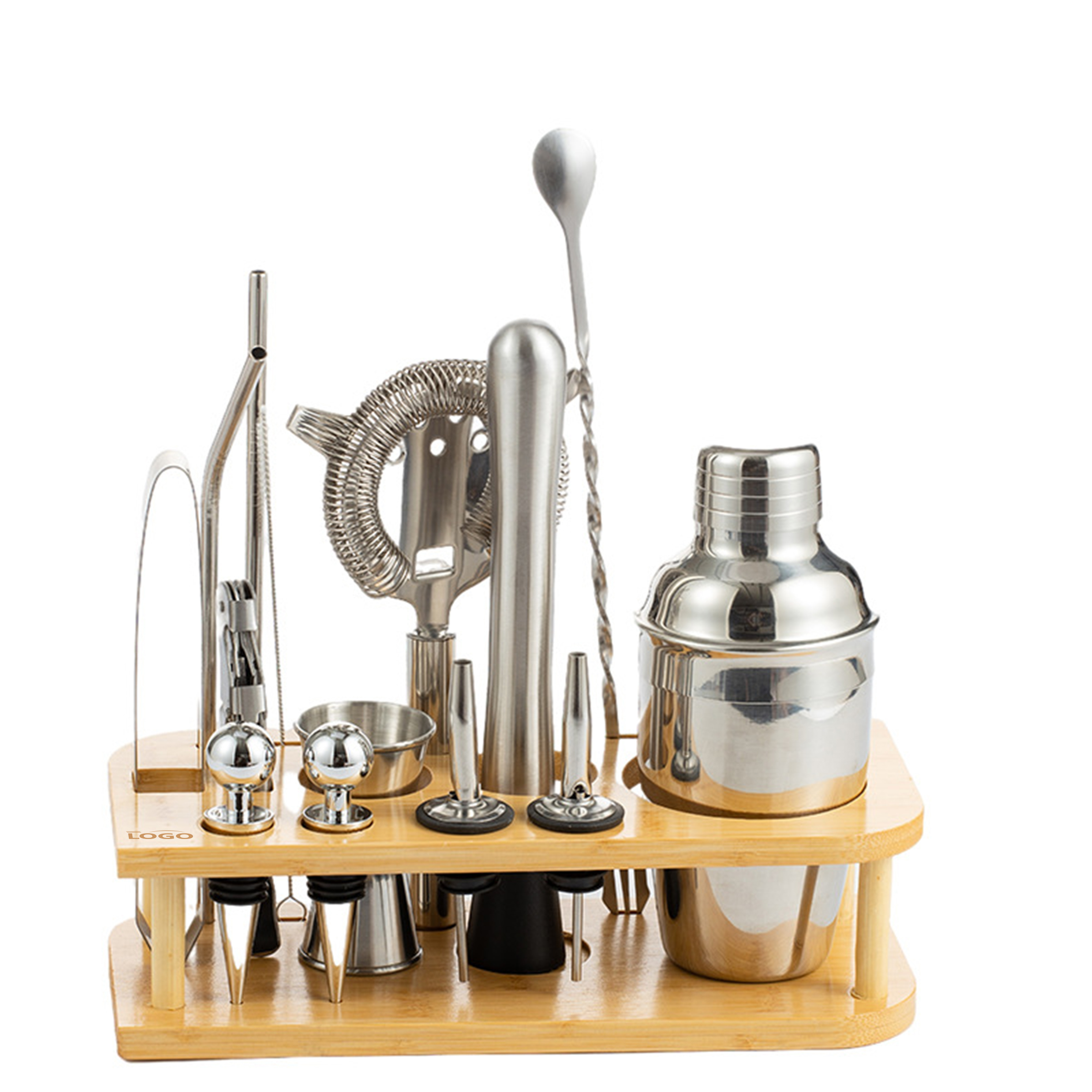 Complete 15-Piece Cocktail Set ?C Durable Steel Tools 2