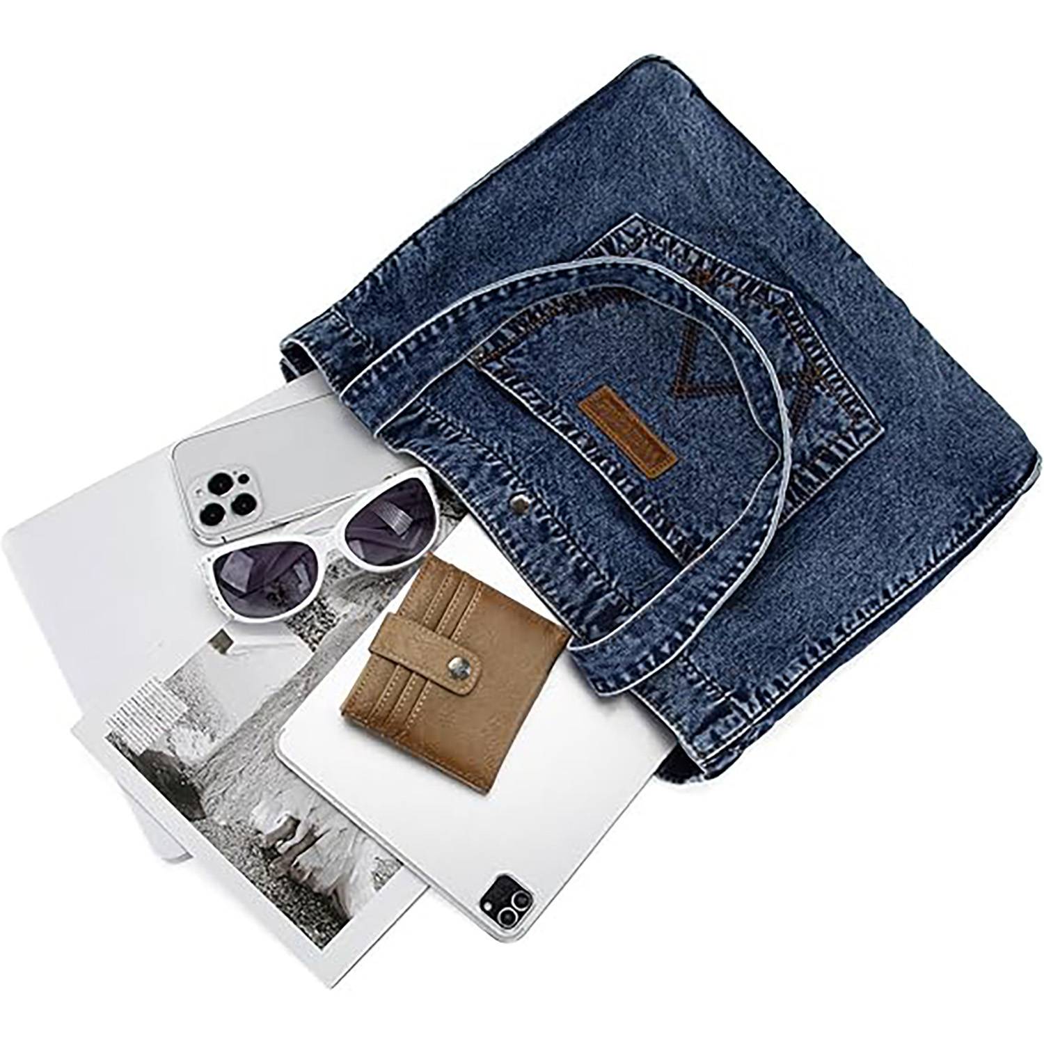 Denim Single Price Bag, custom tote bag with logo imprint 4