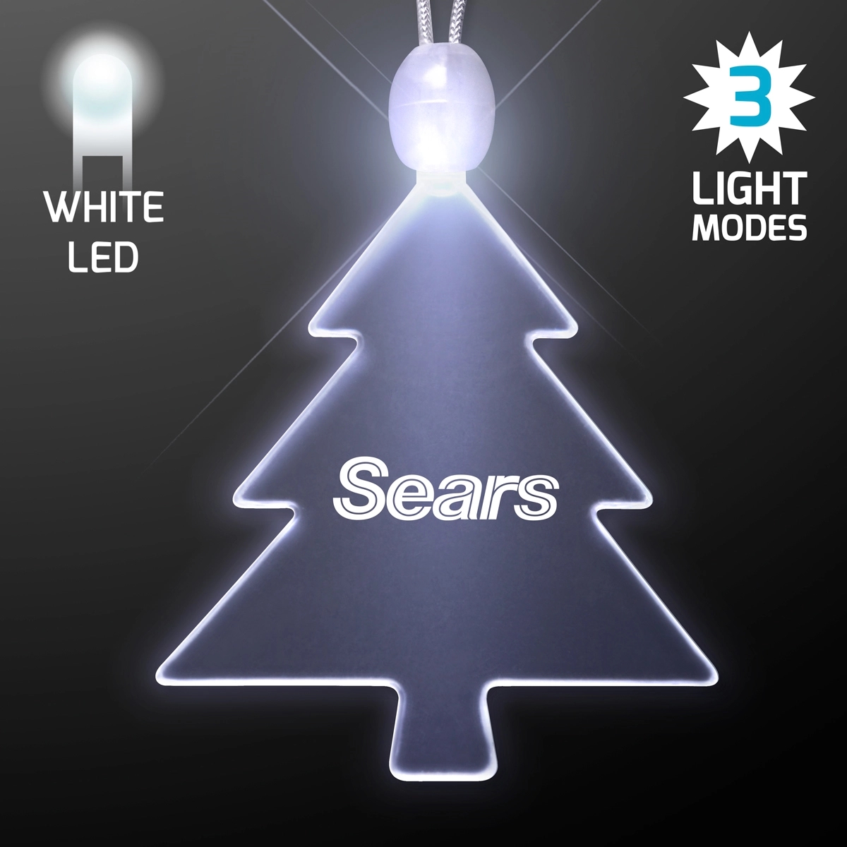 Acrylic Christmas Tree Shape Necklace with LED 8