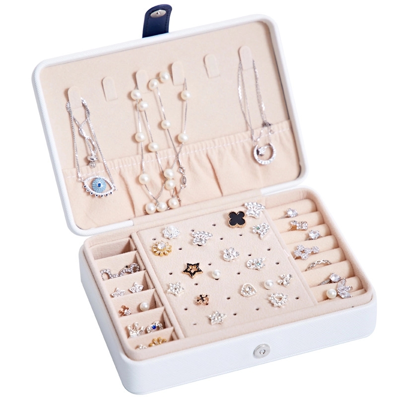 Portable Travel Jewelry Organizer Box with Mirror / Hook 9
