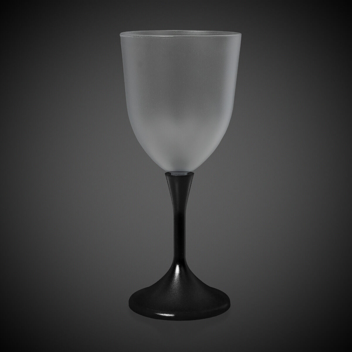 Light Up Frosted Wine Glass with White Stem - 10 Ounce 3