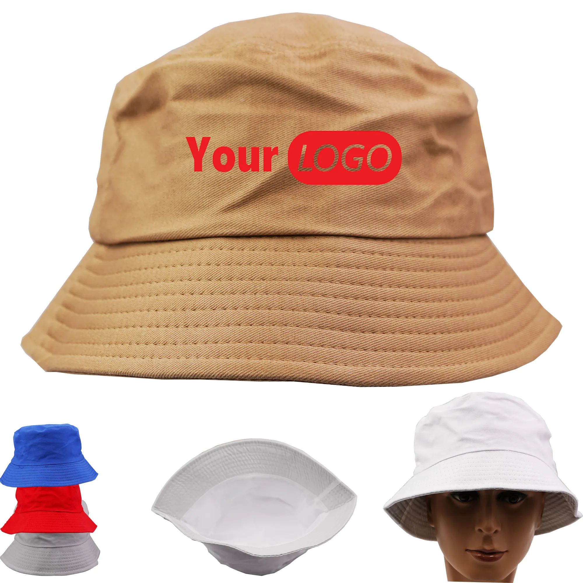 Foldable 100% Cotton Bucket Hats 2