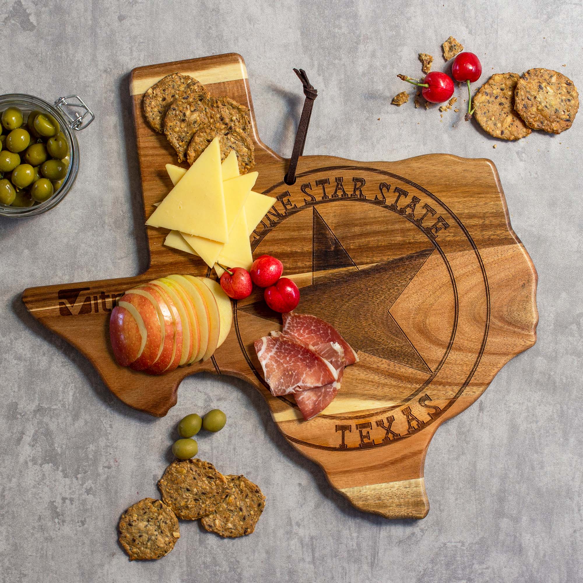 Rock & Branch® Origins Series Texas State Shaped Wood Serving and Cutting Board 4
