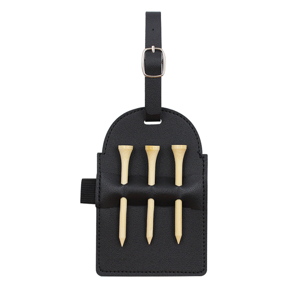 Portable Vegan Leather Golf Tee Bag Holder 2