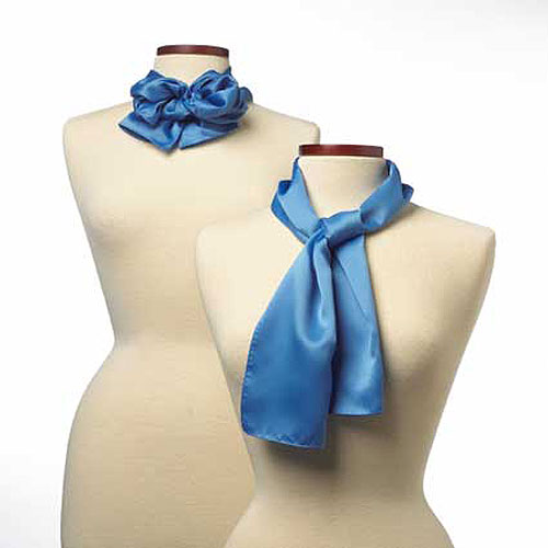 French Blue Silk Scarf - 8"x45" 2