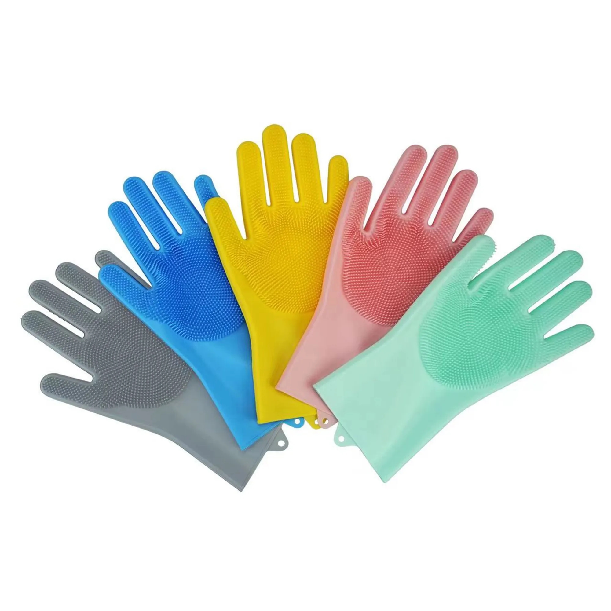 Silicone Cleaning Sponge Gloves 8