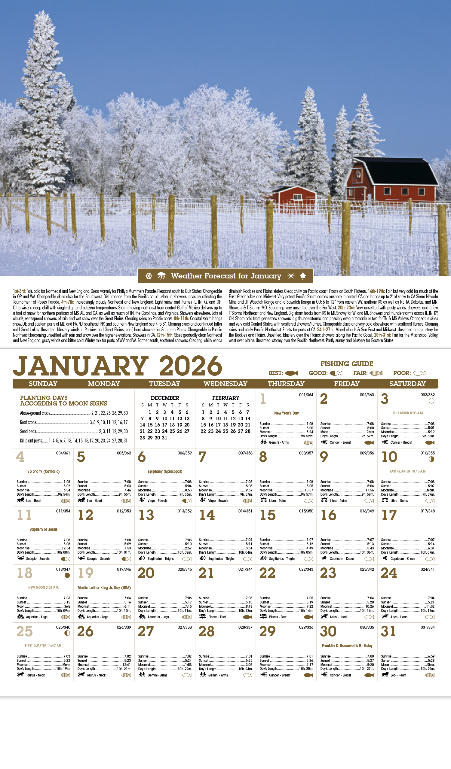 Triumph® Calendars Scenic Almanac 17
