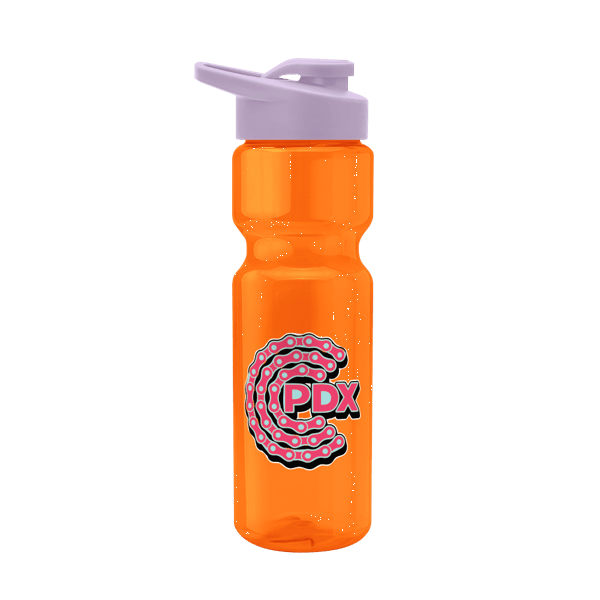 Blazer 28oz Transparent Bike Bottle w/Drink-thru Lid 2416