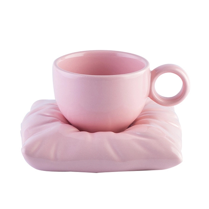 Custom 6.7 OZ. Ceramic Tea Cup Coffee Mug with Saucer Set 15