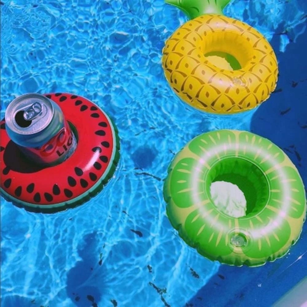 PVC Inflatable Lemon Floating Cup holder 2