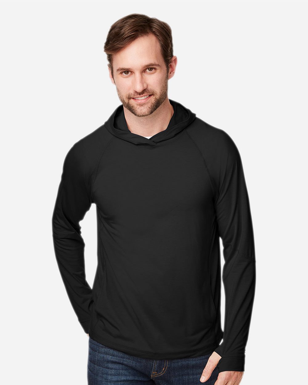 Unisex JAQ Stretch Performance Hooded Long Sleeve T-Shirt - NE105 2