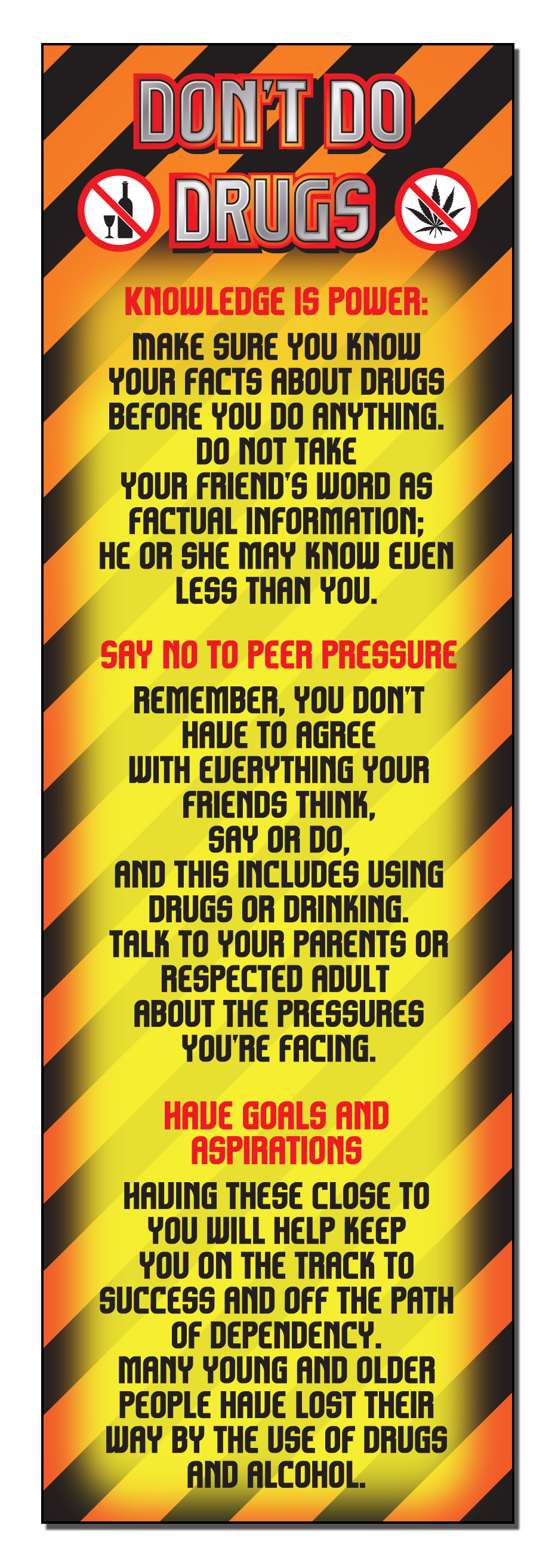 BOOKMARK - Don't Do Drugs Bookmark 2