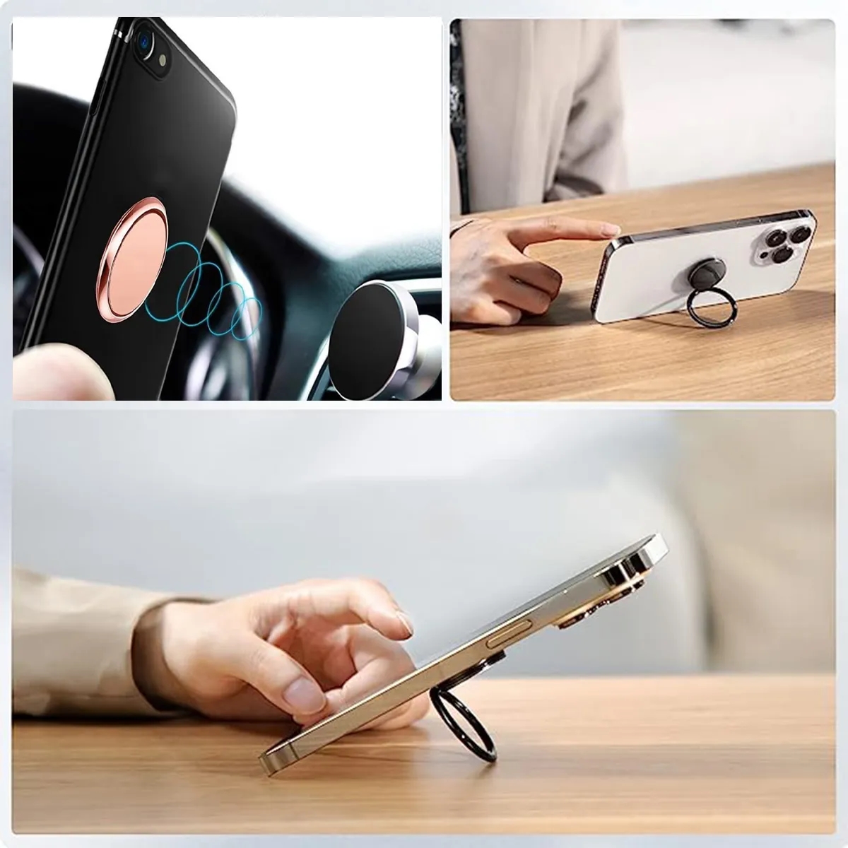Adjustable Round Cellphone Ring Holder Stand 3