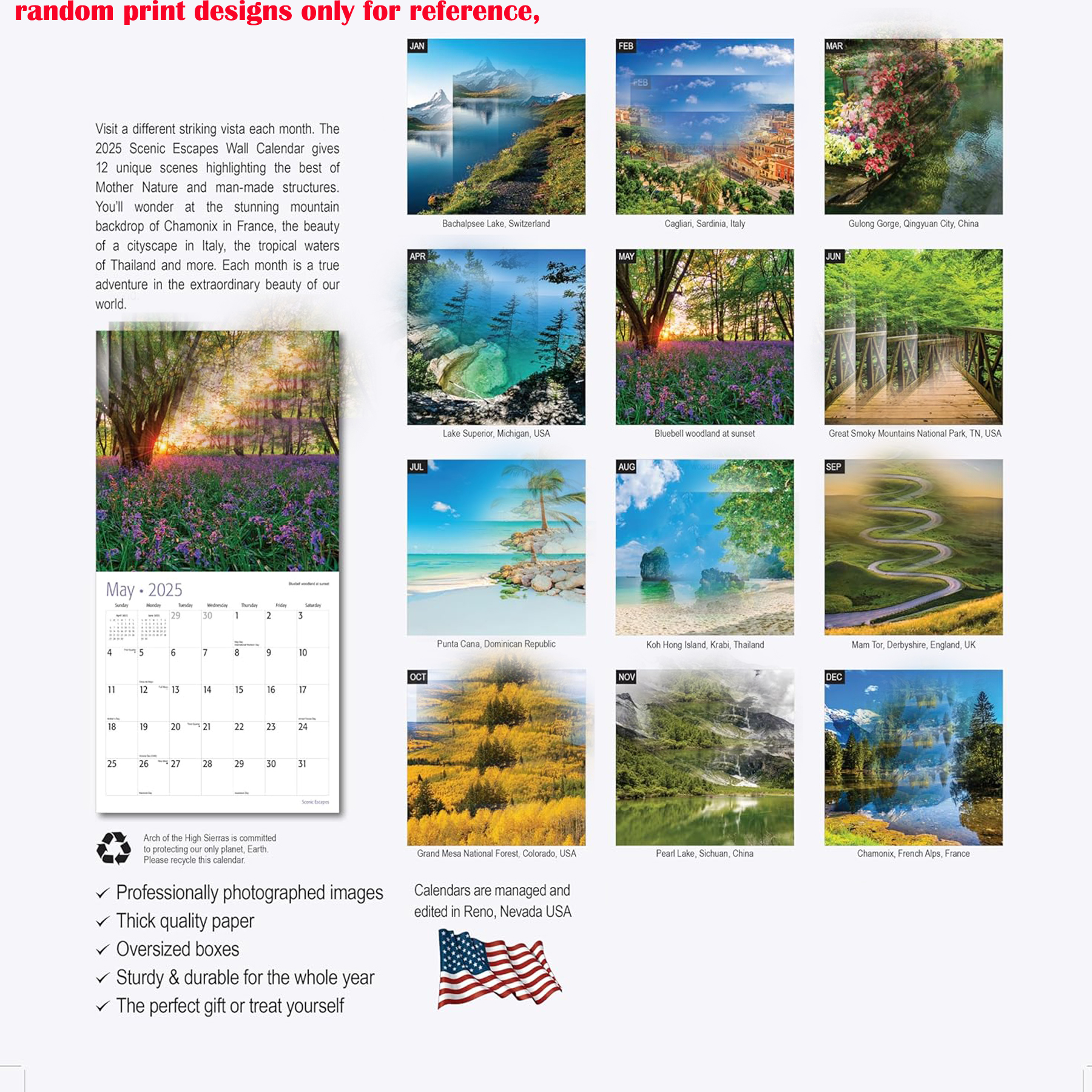 2025 Custom Wall Calendar for Planning and Organizing 1