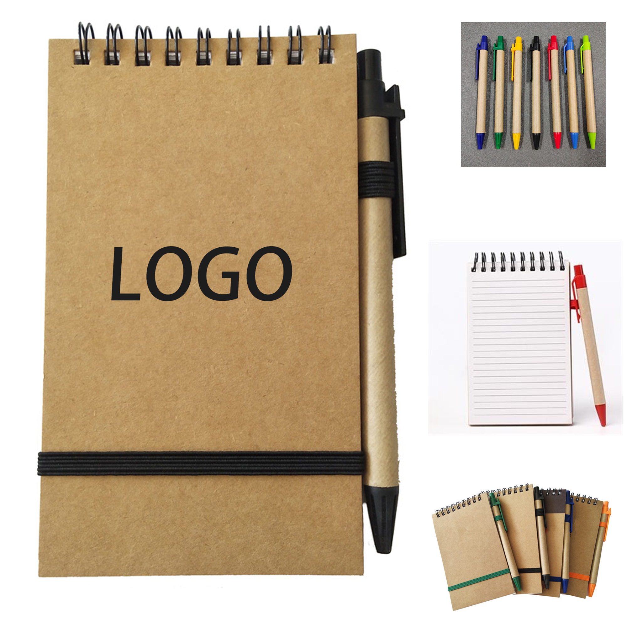 Recycled Spiral Notebook With Pen