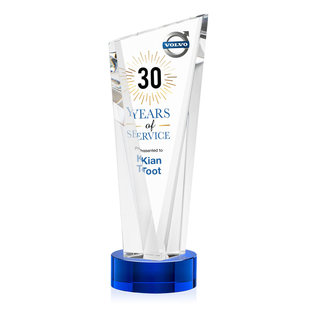 Plymouth VividPrint™ Award on Stanrich Base - Blue 12