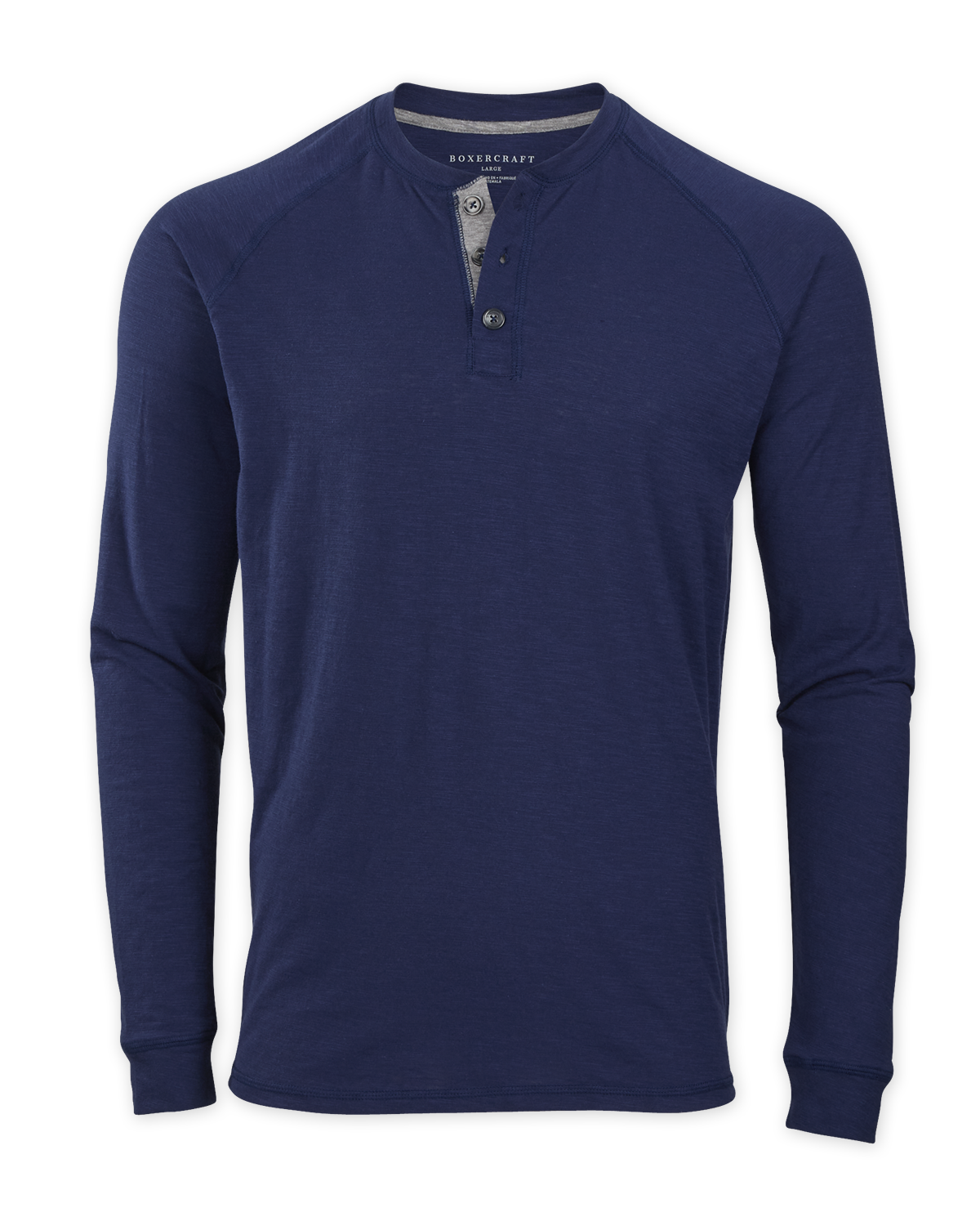 BOXERCRAFT MEN'S HENLEY LS TEE 9
