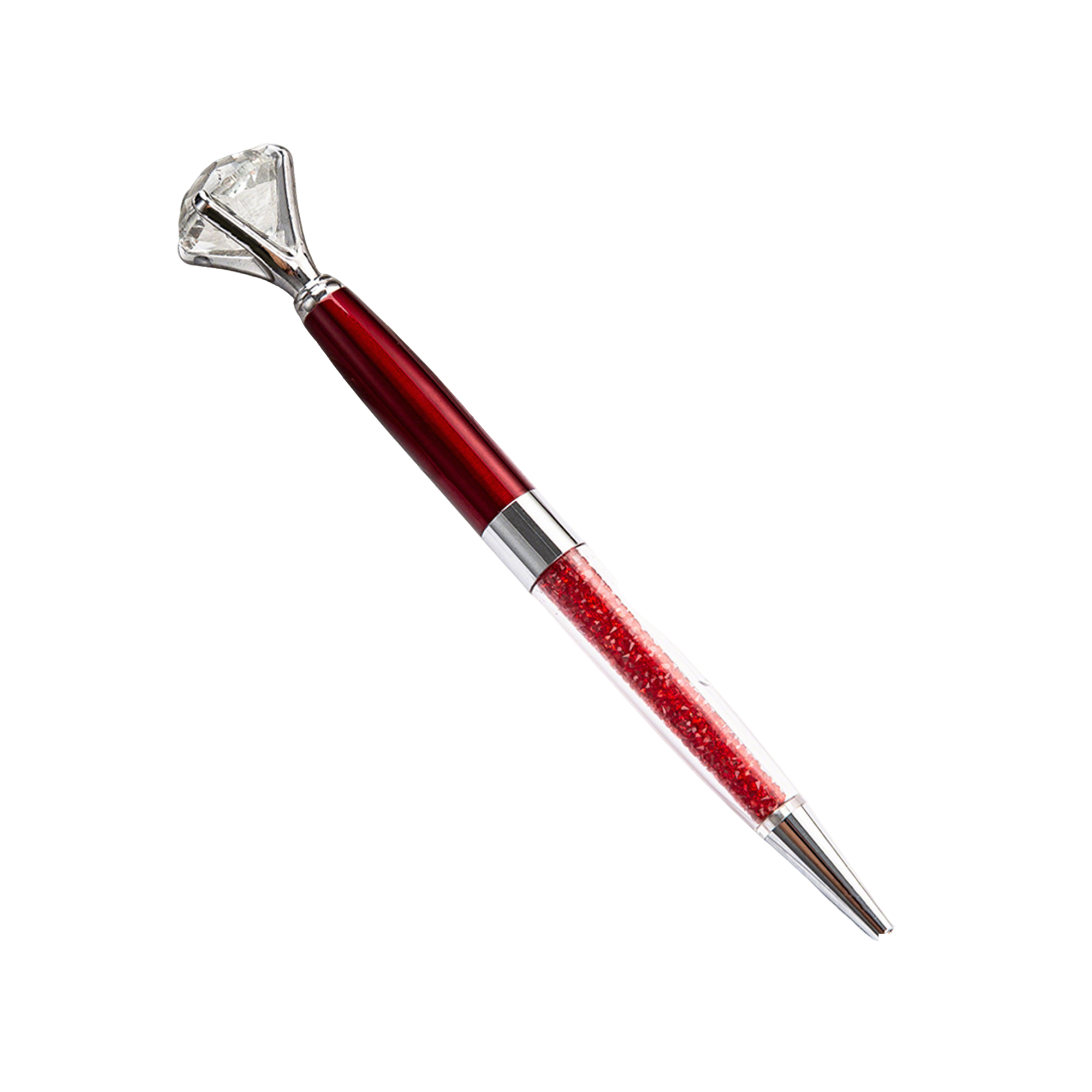 Crystal Crown Ballpoint Pen Twist Action Metal Barrel 19