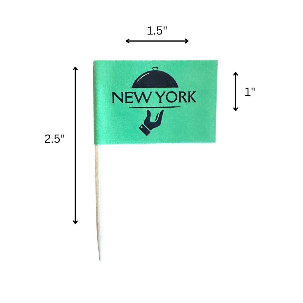 2.5 Inch Bulk Custom Toothpick Flags - 1.5" x 1" 6