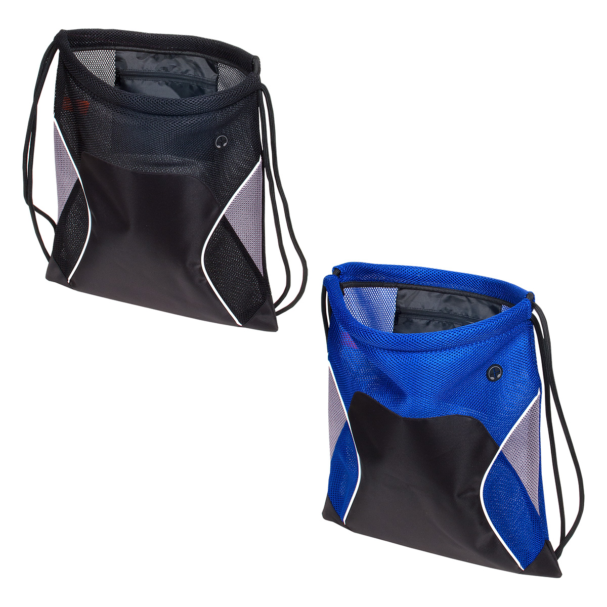 Jumbo Globetrotter Mesh Fabric Drawstring Bag 13