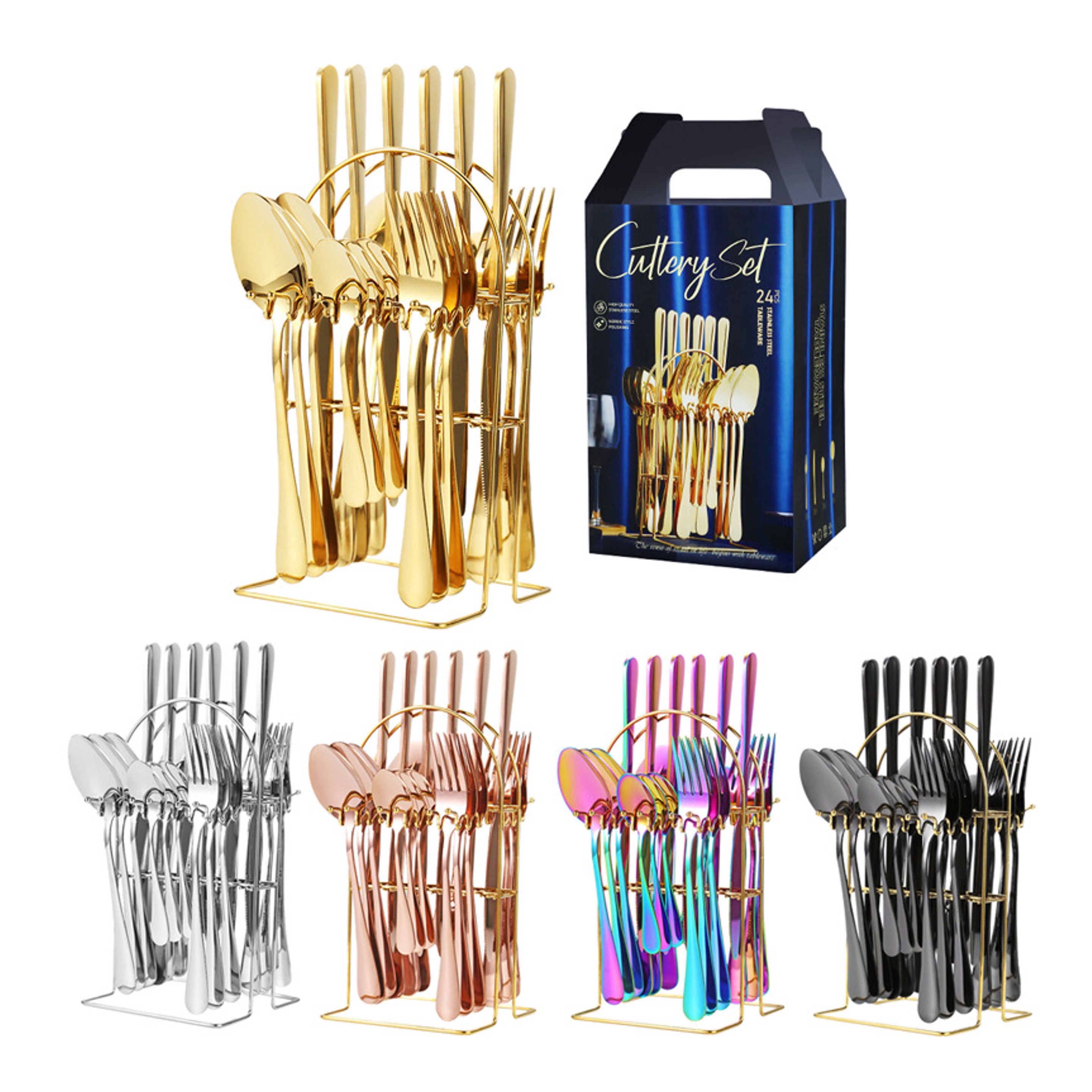 24pcs Golden Cutlery Set (direct import) 5