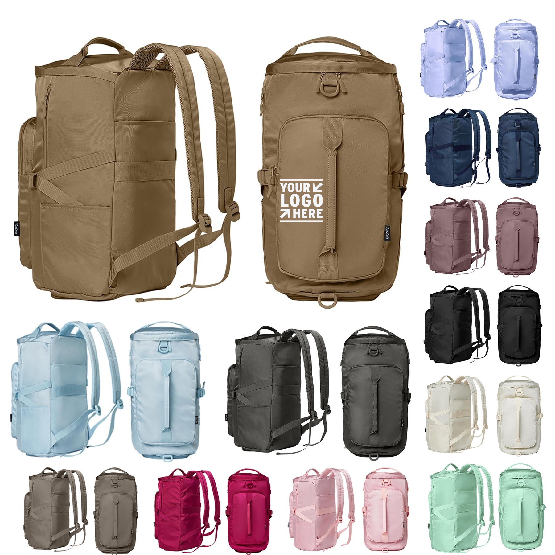 Women Workout Gym Backpack Compartment Sports Duffel Gym Bag With Shoe 2