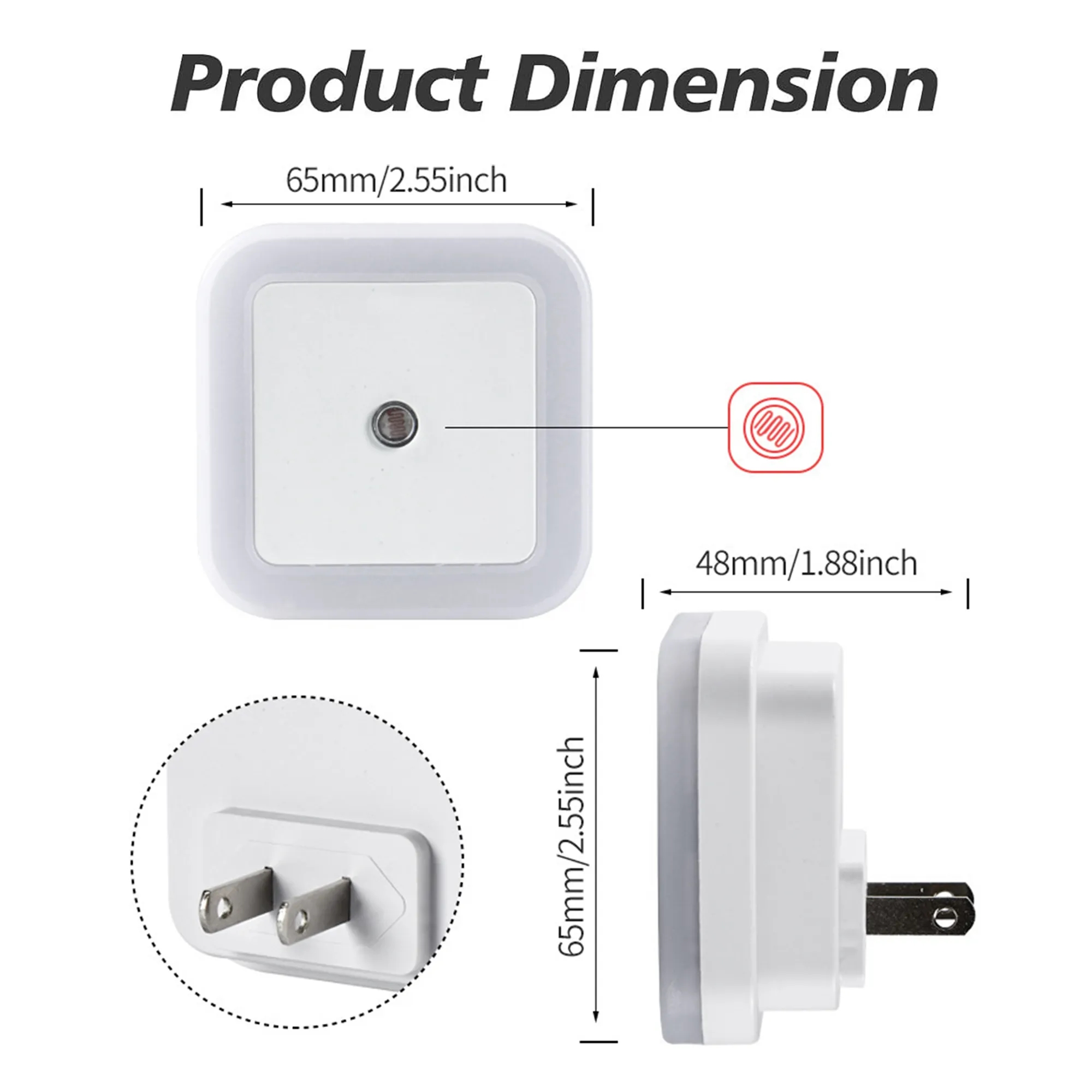 Auto Dimmable Plug In Night Light 7